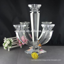 New Design 5 Arms Crystal Candle Holder For Wedding Centerpiece